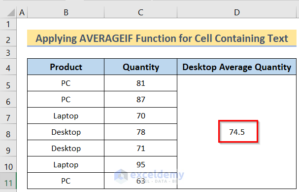 Final Result to Use AVERAGEIF Function for Values Greater Than 0 in Excel
