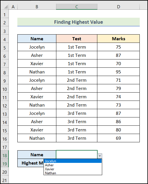 Utilizing AGGREGATE Function to Find Highest Value in Excel