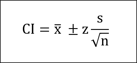 confidence interval formula