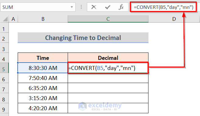 Inserting Formula to convert minutes to hours and minutes in excel