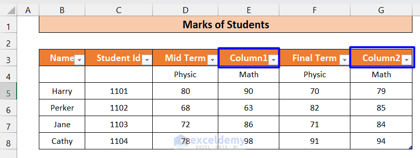 How to Create a Table with Merged Cells in Excel