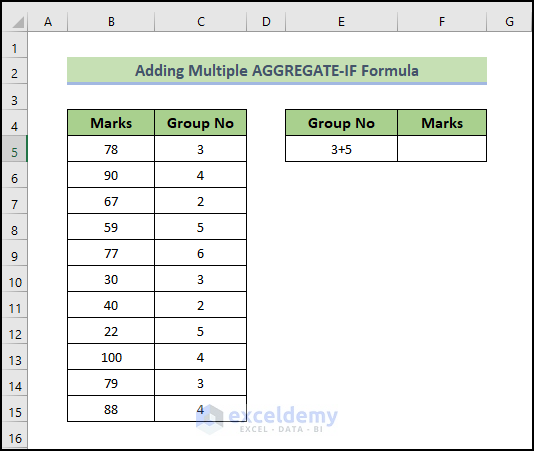 Combining AGGREGATE with IF Function to find to find minimum values