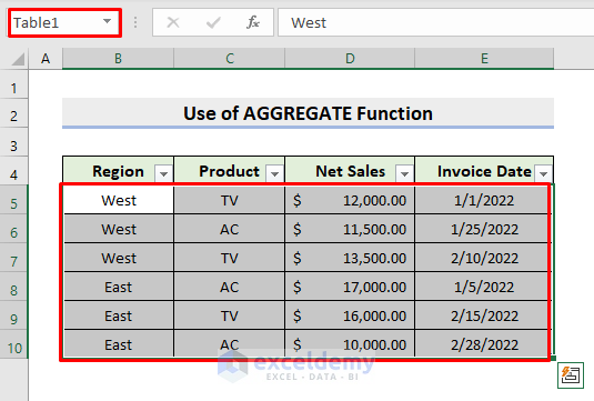 Determine Maximum Based on Criteria with Excel AGGREGATE Function