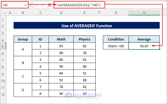 Excel AGERAGEIF function with "Greater Than"