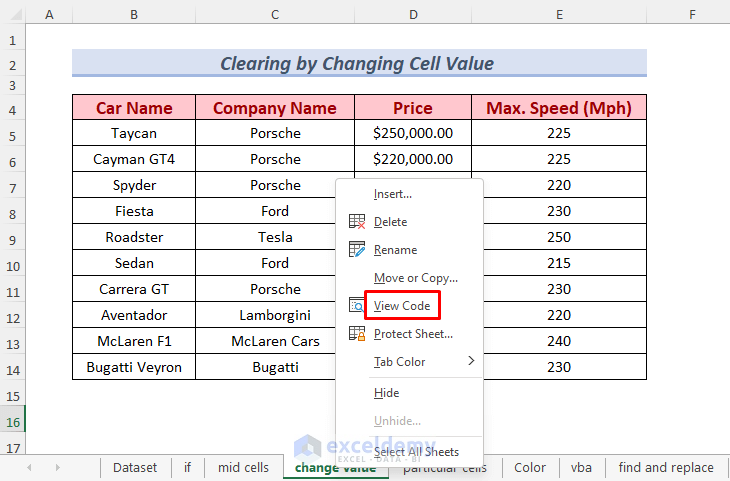 excel clear cell contents based on condition method 2