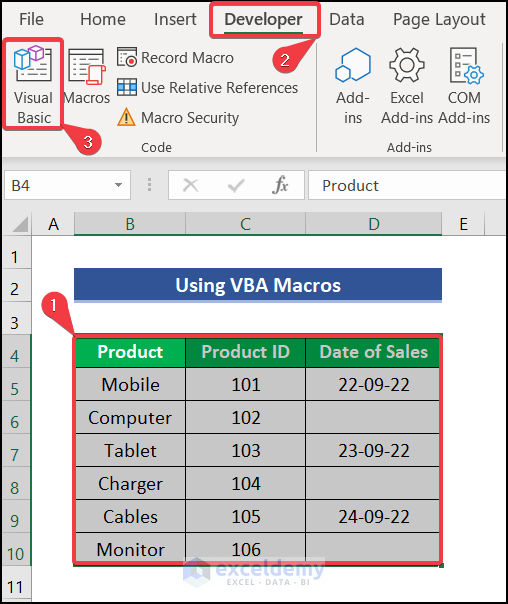 Using VBA Macro to Fill Empty Cells with Last Value in Excel
