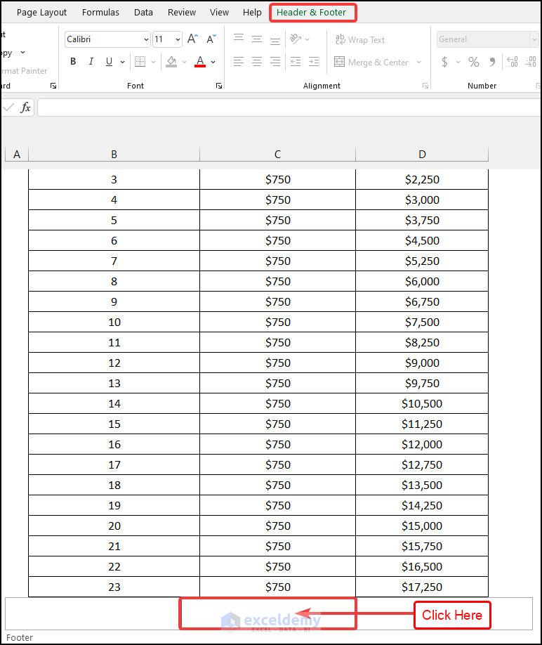 Editing Header and Footer to add date and time in excel when printing