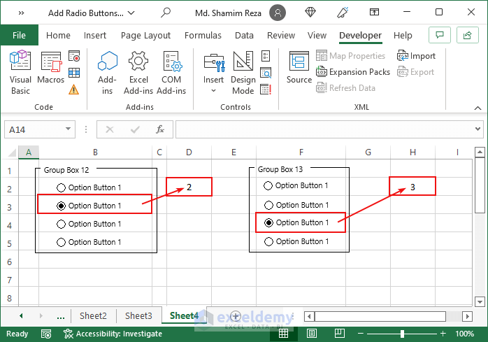 How to Add Radio Buttons in Excel (2 Effective Ways) - ExcelDemy