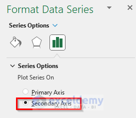 new secondary axis to break the axis scale in excel