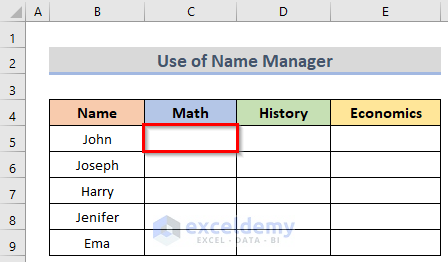 Use Name Manager Feature to Generate Formulas for Multiple Sheets in Excel