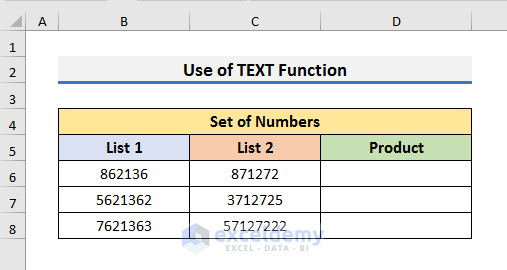 Use Excel TEXT Function to View Long Numbers