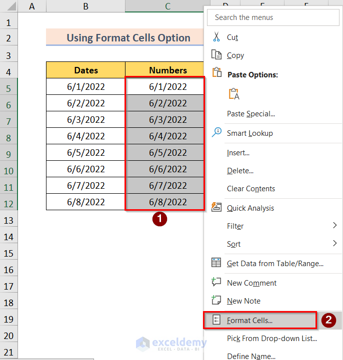 Using Format Cells to Stop Excel from Changing Numbers