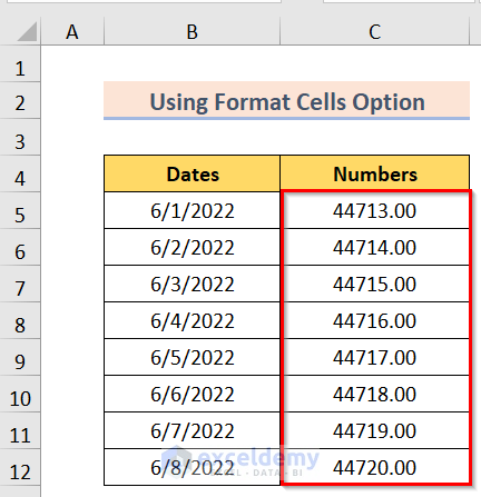 Results to Stop Excel from Changing Numbers
