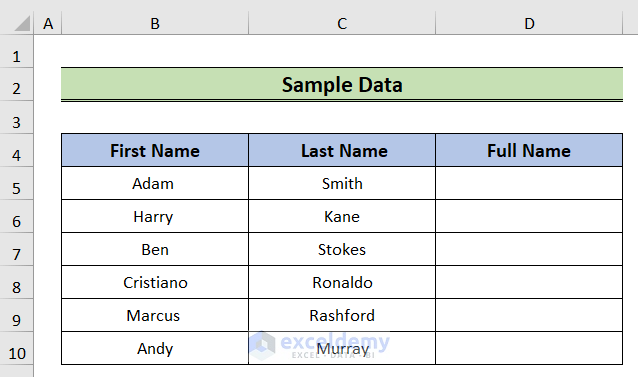 how to merge two columns in excel with a space