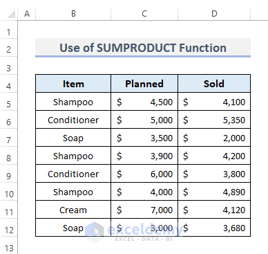 sumproduct for counting with multiple criteria in excel
