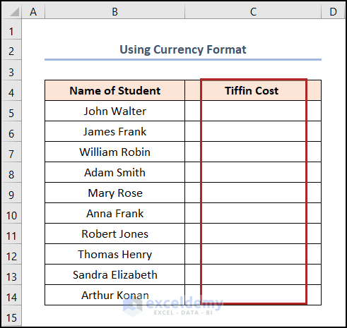 If Currency Format Is Used