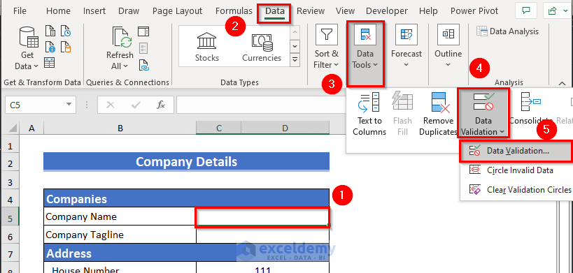 Using Data Validation to Create Proforma Invoice for Advance Payment in Excel