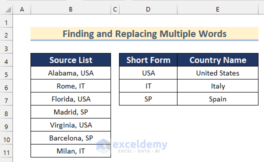 Ways to Find and Replace Multiple Words in Word from Excel List