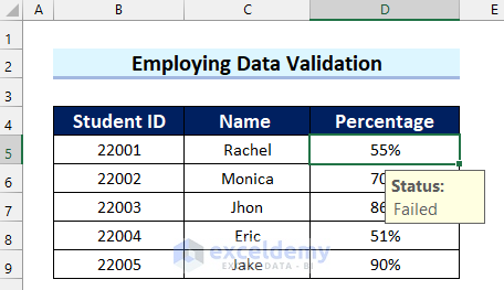 Employ Data Validation to Delete Comment in Excel