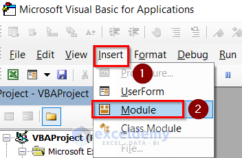 Opening Microsoft Visual Basic for Applications Box to Find and Replace Multiple Words in Word from Excel List