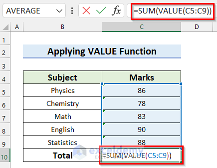 Apply VALUE Function