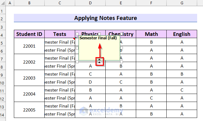 Resizing Note Box to Show Full Cell Contents on Hover in Excel