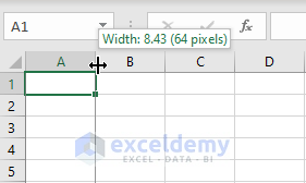 Default column width in Excel