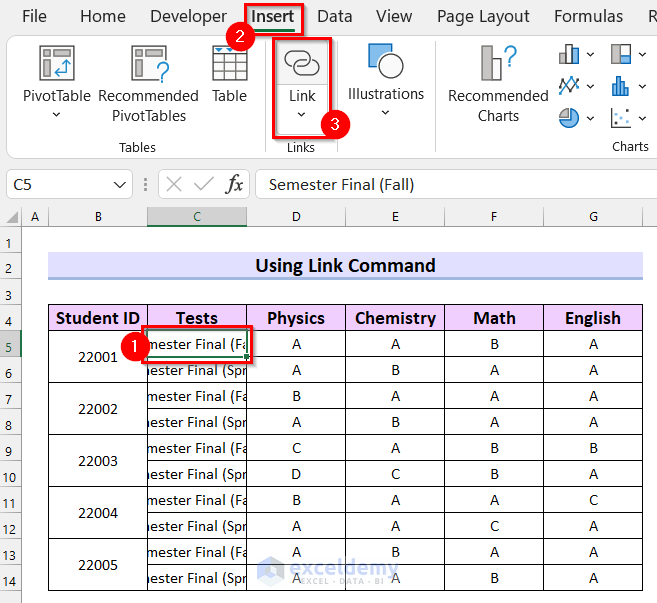 Using Link Command to Show Full Cell Contents on Hover in Excel