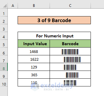 3 of 9 barcode result