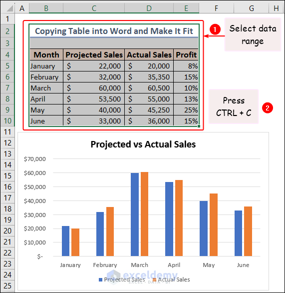 selecting and copying data range