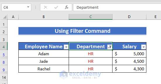 How to Filter by Text Color in Excel (5 Easy Methods) - ExcelDemy