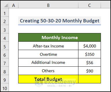 Calculate Monthly Income