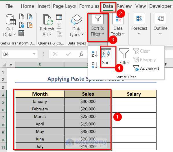 Using Paste Special Feature to Add Or Subtract Based On Cell Value in Excel