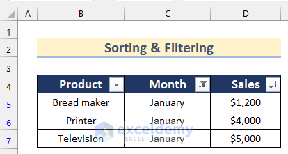 Sort & Filter Raw Data to Analyze in Excel