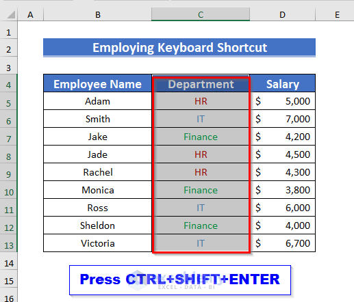 Using Keyboard Shortcuts by Text Color in Excel