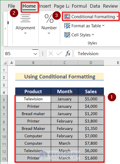 Analyze Raw Data Using Conditional Formatting in Excel