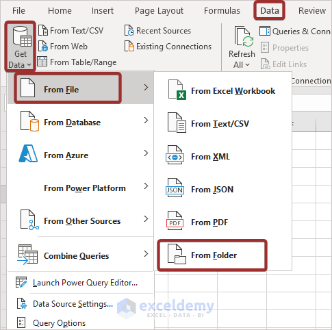 Use of Power Query to Combine CSV Files