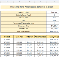 How to Prepare Bond Amortization Schedule in Excel
