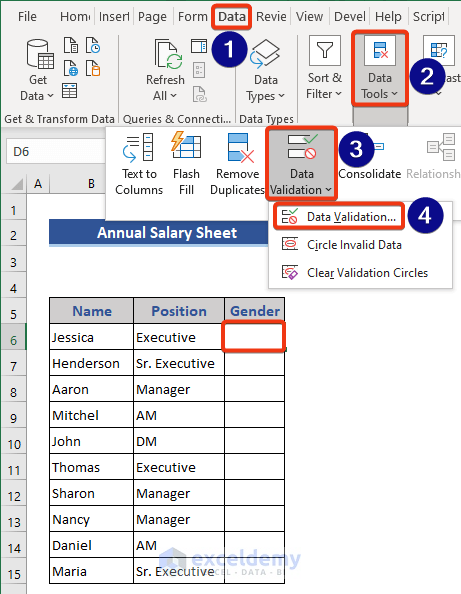 Add data validation in calculating annual salary