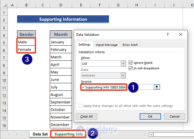 Select gender options in calculating annual salary