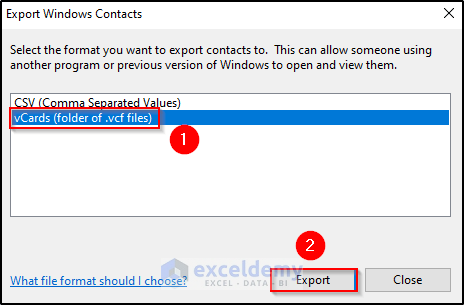 Export Contacts to VCF to Convert CSV File to VCF Using Excel