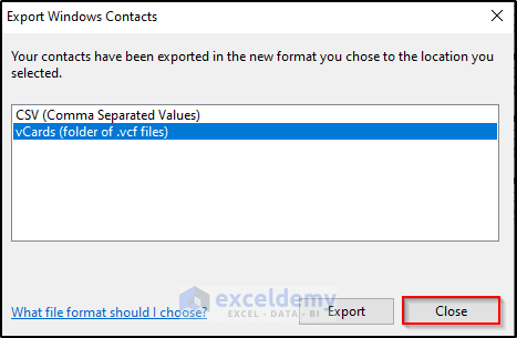 Shift Contacts to VCF to Convert CSV File to VCF Using Excel