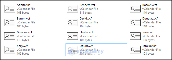 Set Contacts to VCF to Convert CSV File to VCF Using Excel