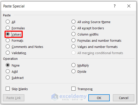 Use Paste Special Feature to Copy Pivot Table Data Without Pivot