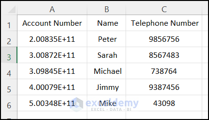 Numbers Converted to Scientific Notation while opening CSV file in Excel 