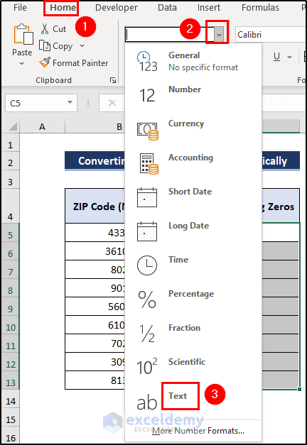How to Convert Number to Text Automatically in Excel