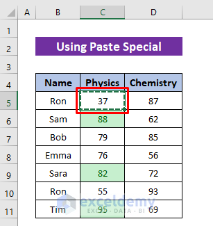 Using Paste Special to Copy and Paste Conditional Formatting in Excel