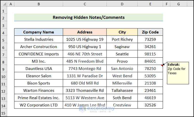 showing hidden comments excel scroll bar too long