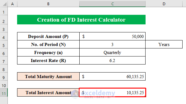FD Interest Calculator Excel