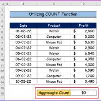 Utilizing COUNT Function to Aggregate Data in Excel